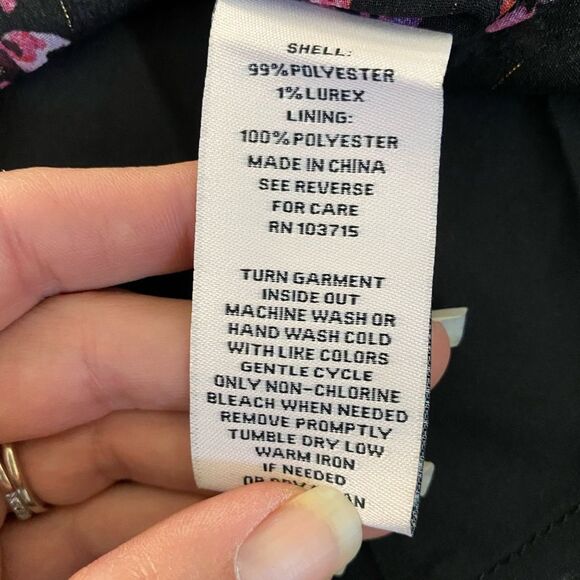 Nanette Lepore floral sheer long sleeve button down blouse w/ cami NWT - Picture 11 of 12